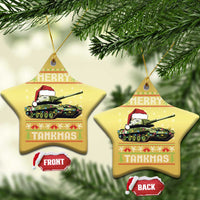 Funny Xmas Veteran Christmas Ornament Merry Tankmas Tank Military Army - Wonder Print Shop