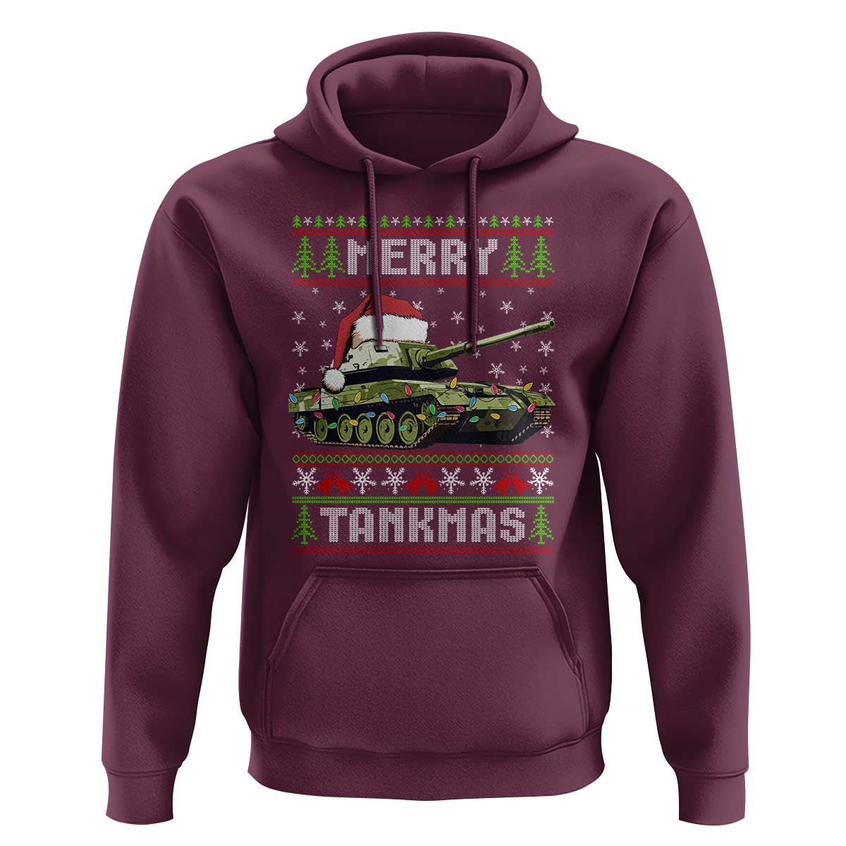 Funny Christmas Veteran Hoodie Merry Tankmas Tank Military Army