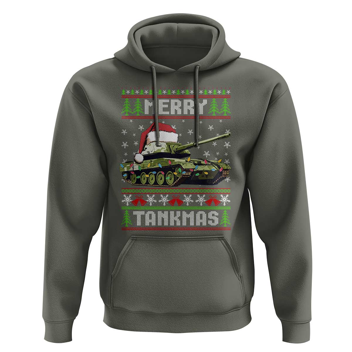Funny Christmas Veteran Hoodie Merry Tankmas Tank Military Army