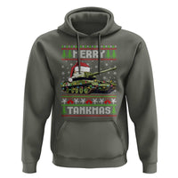 Funny Christmas Veteran Hoodie Merry Tankmas Tank Military Army