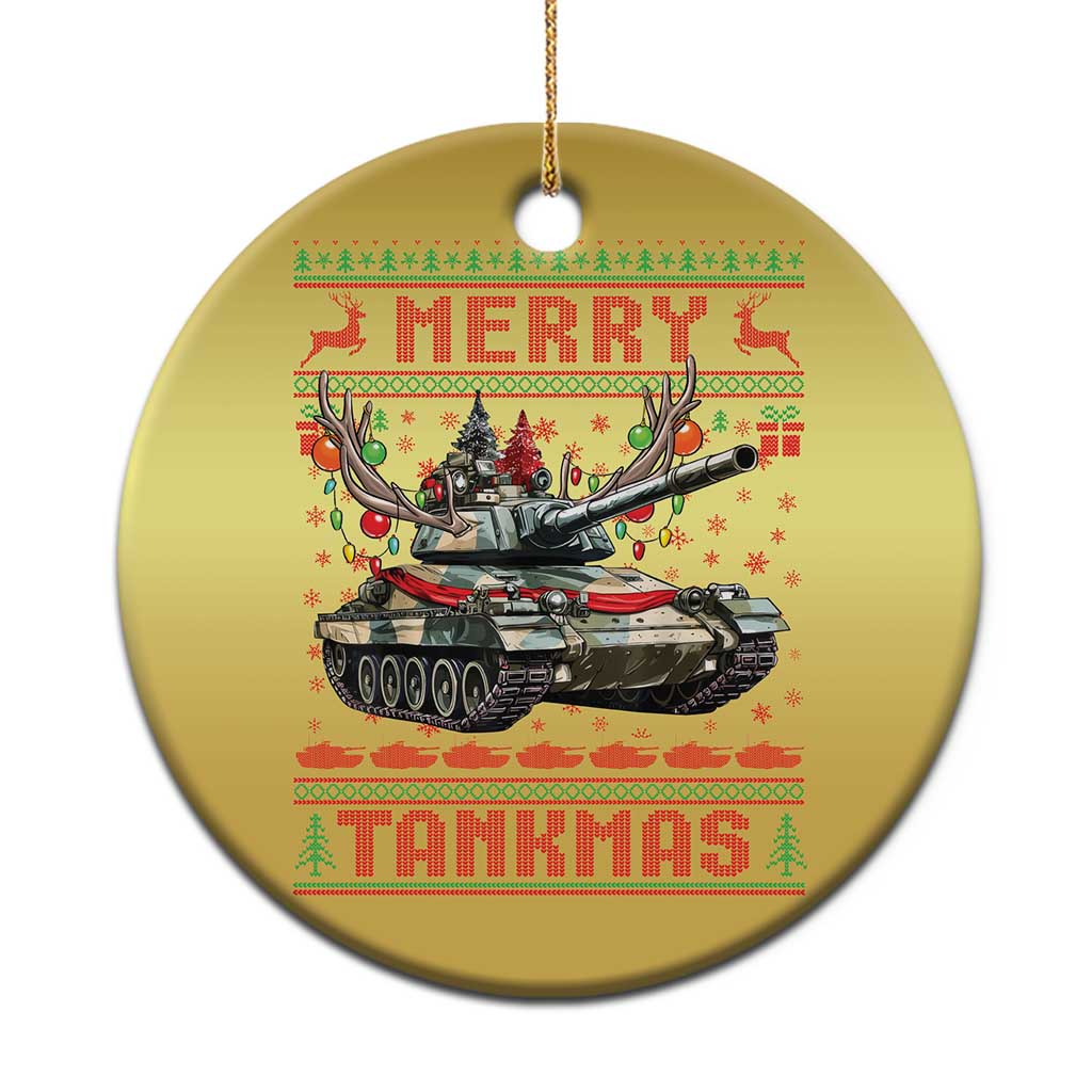 Funny Xmas Military Christmas Ornament Merry Tankmas Tank Veteran Army - Wonder Print Shop
