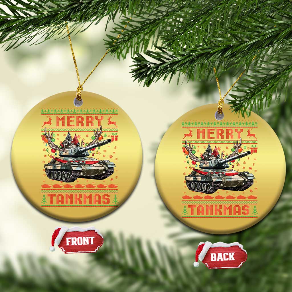 Funny Xmas Military Christmas Ornament Merry Tankmas Tank Veteran Army - Wonder Print Shop