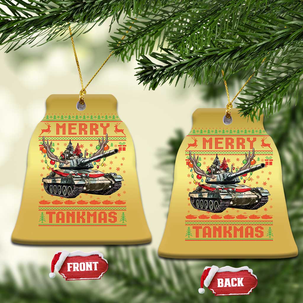 Funny Xmas Military Christmas Ornament Merry Tankmas Tank Veteran Army - Wonder Print Shop