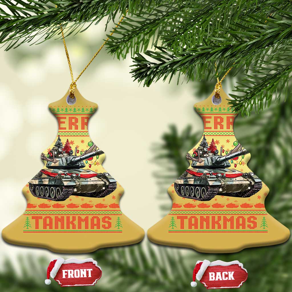 Funny Xmas Military Christmas Ornament Merry Tankmas Tank Veteran Army - Wonder Print Shop