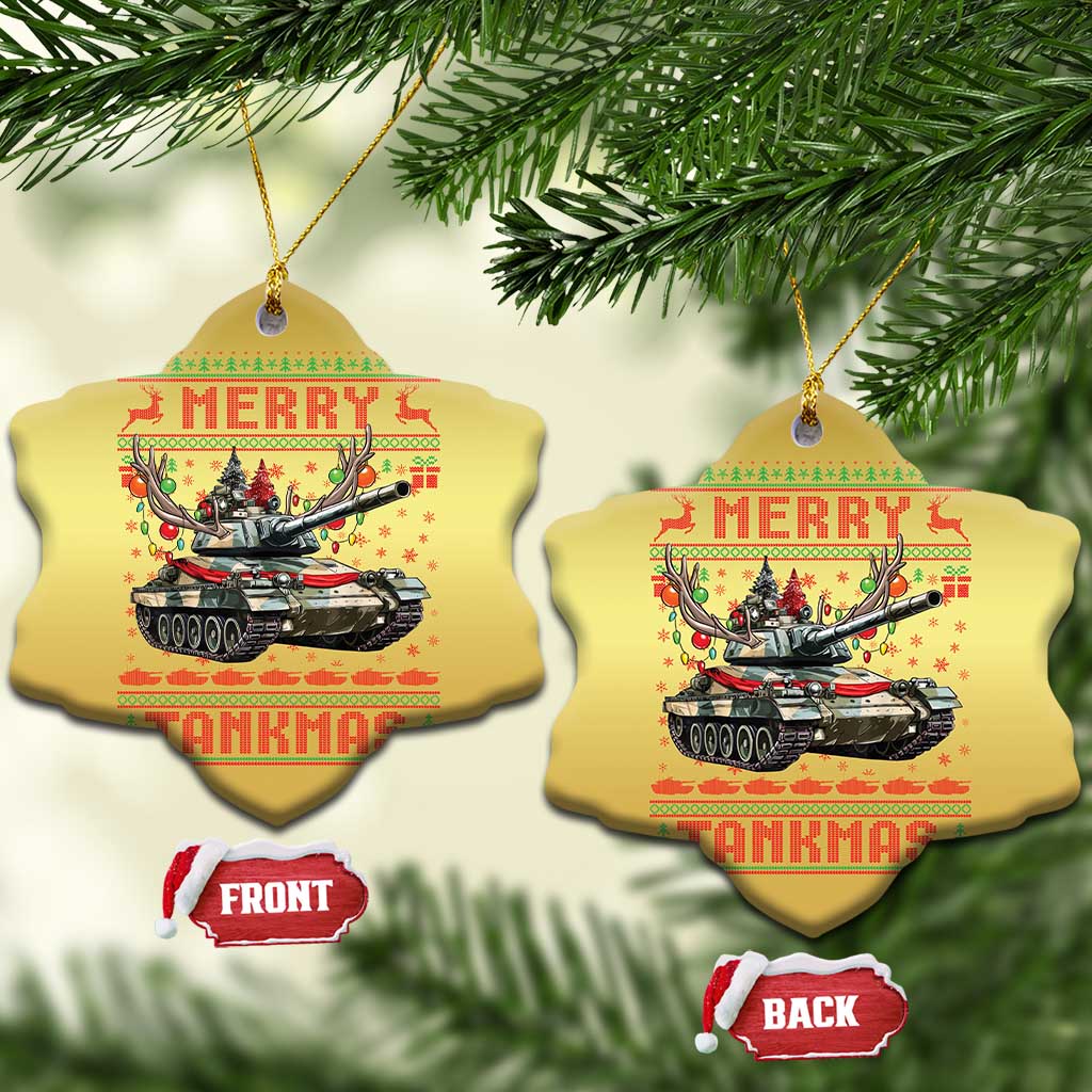 Funny Xmas Military Christmas Ornament Merry Tankmas Tank Veteran Army - Wonder Print Shop