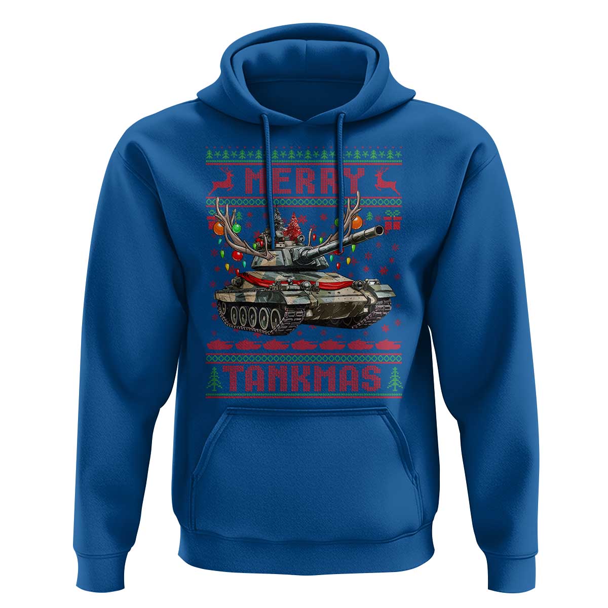 Funny Christmas Military Hoodie Merry Tankmas Tank Veteran Army