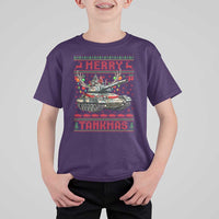 Funny Christmas Military T Shirt For Kid Merry Tankmas Tank Veteran Army - Wonder Print Shop