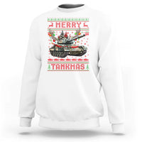 Funny Christmas Military Sweatshirt Merry Tankmas Tank Veteran Army - Wonder Print Shop