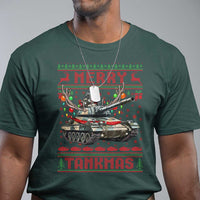 Funny Christmas Military T Shirt Merry Tankmas Tank Veteran Army - Wonder Print Shop