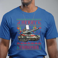 Funny Christmas Military T Shirt Merry Tankmas Tank Veteran Army - Wonder Print Shop