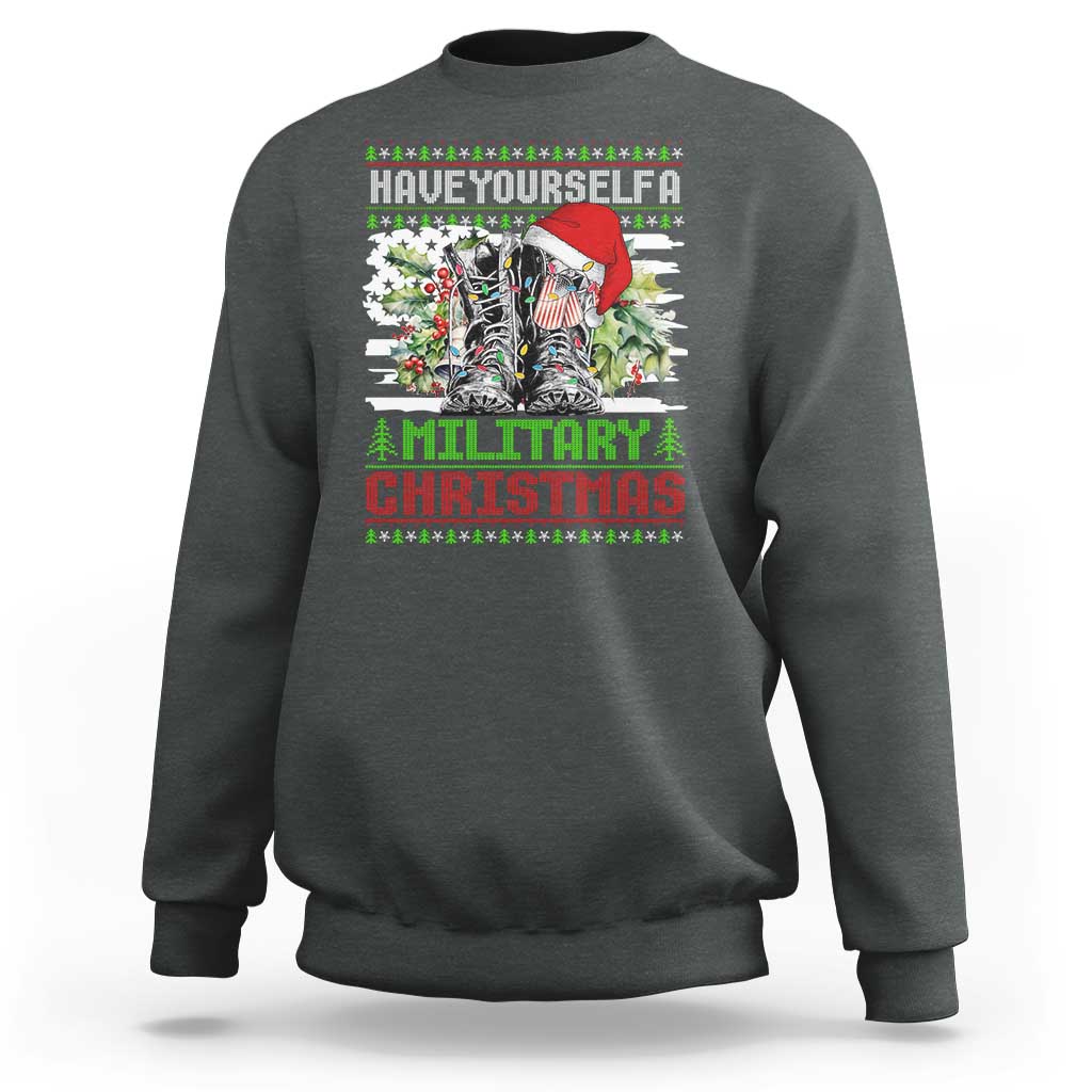 Funny Christmas Veteran Sweatshirt Have Yourself A Military Christmas - Wonder Print Shop