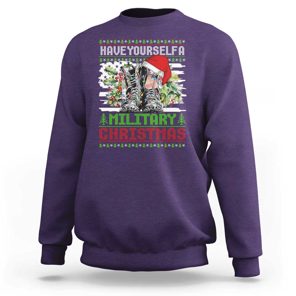 Funny Christmas Veteran Sweatshirt Have Yourself A Military Christmas - Wonder Print Shop
