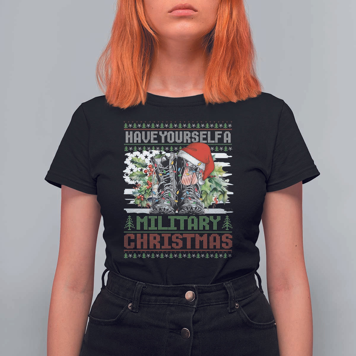 Funny Christmas Veteran T Shirt For Women Have Yourself A Military Christmas - Wonder Print Shop