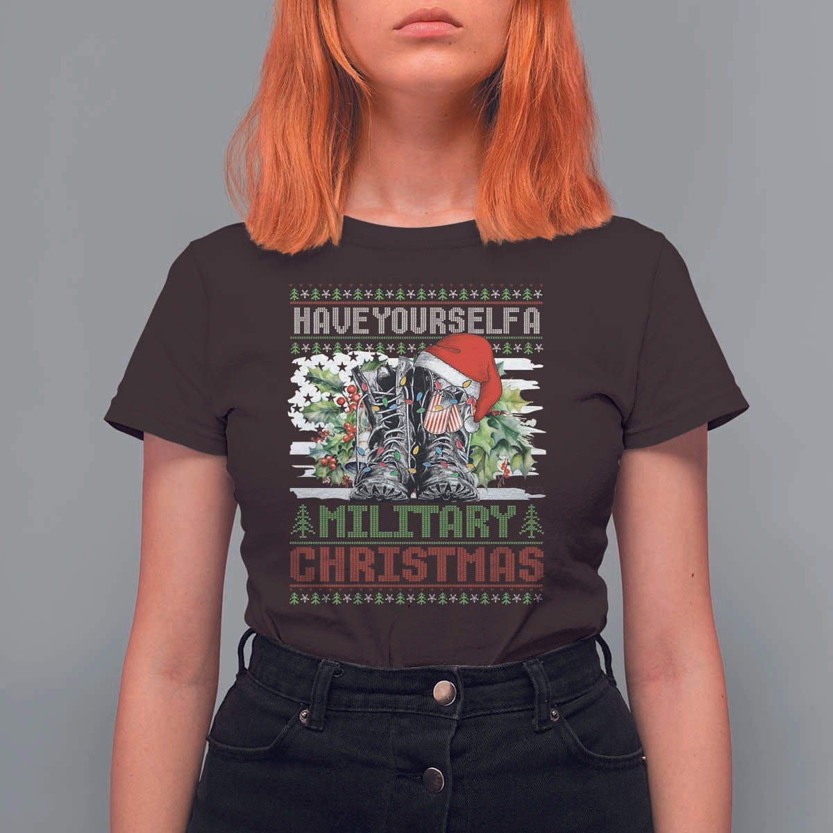 Funny Christmas Veteran T Shirt For Women Have Yourself A Military Christmas - Wonder Print Shop