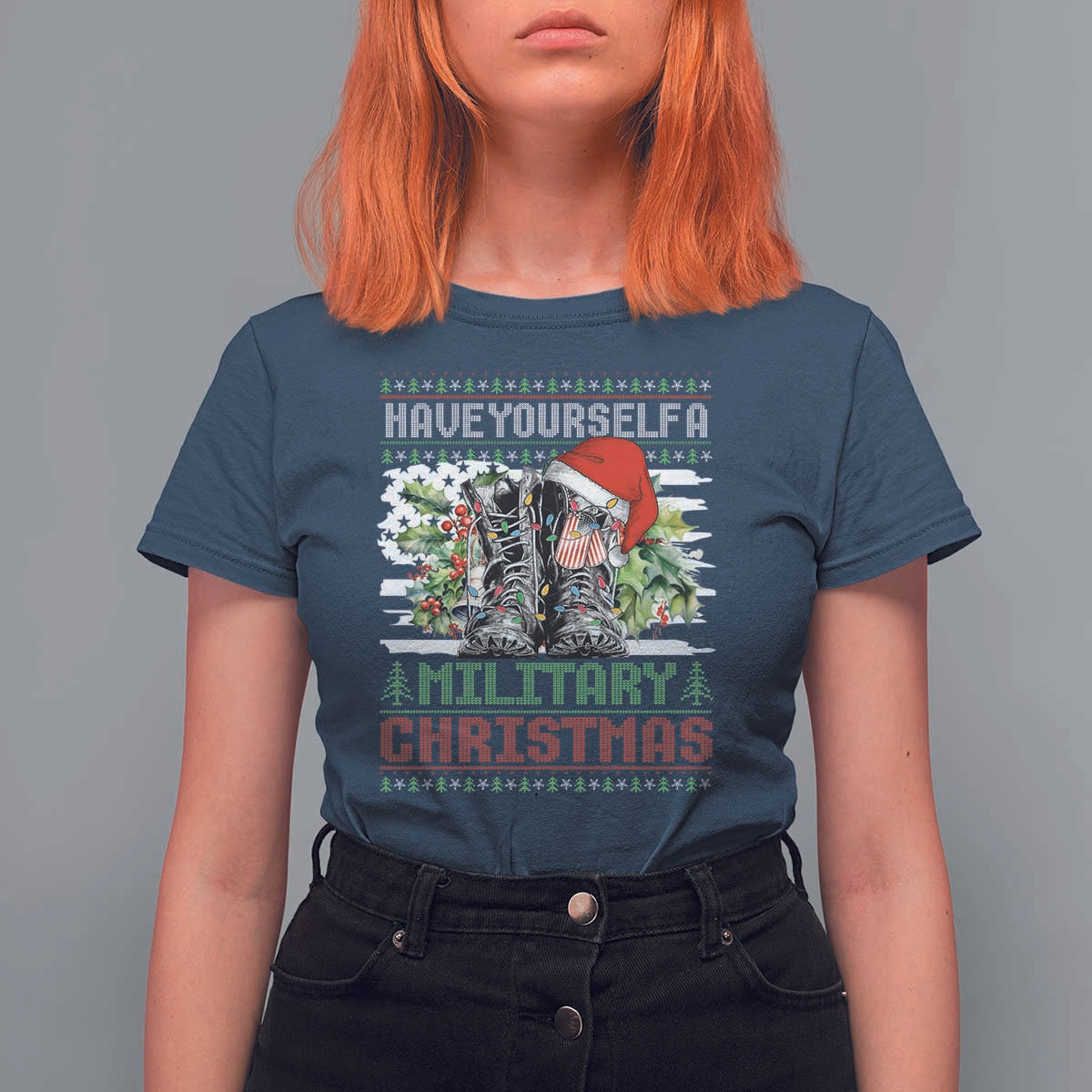 Funny Christmas Veteran T Shirt For Women Have Yourself A Military Christmas - Wonder Print Shop