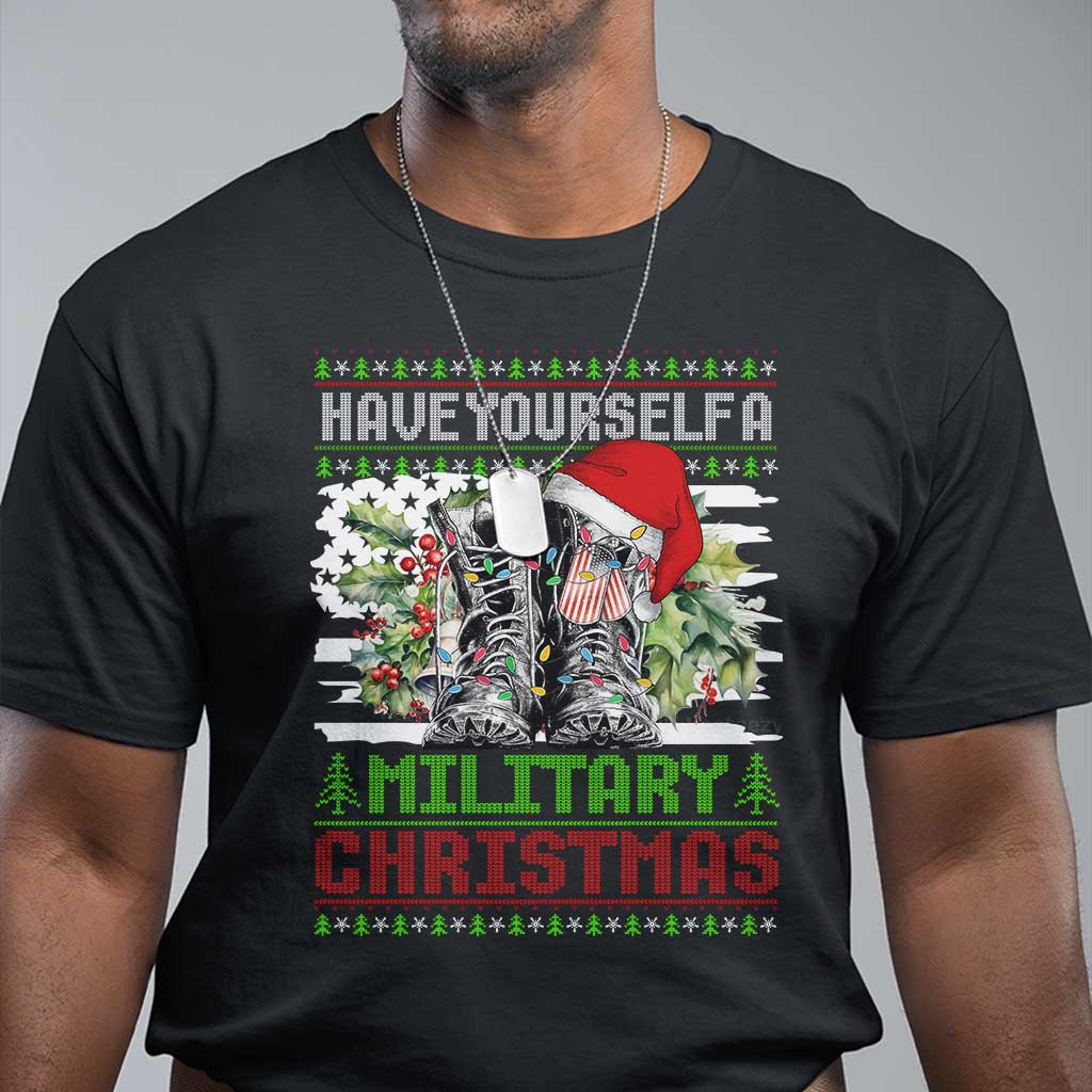 Funny Christmas Veteran T Shirt Have Yourself A Military Christmas - Wonder Print Shop