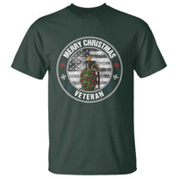 Merry Xmas Veteran T Shirt Grenade Christmas Tree America Flag Patriotic - Wonder Print Shop