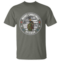 Merry Xmas Veteran T Shirt Grenade Christmas Tree America Flag Patriotic - Wonder Print Shop
