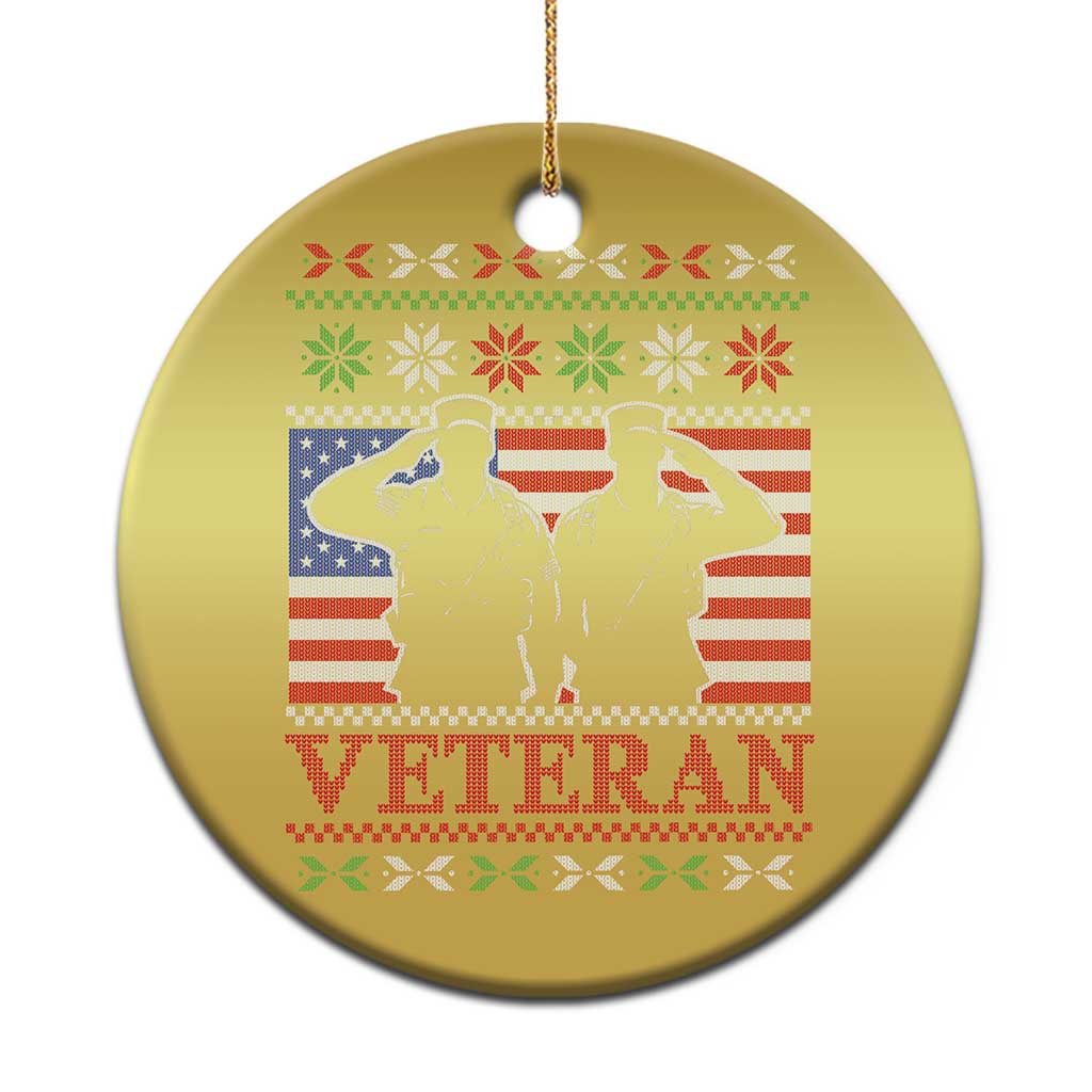 Xmas Veteran Christmas Ornament Soldier America Flag Patriotic - Wonder Print Shop