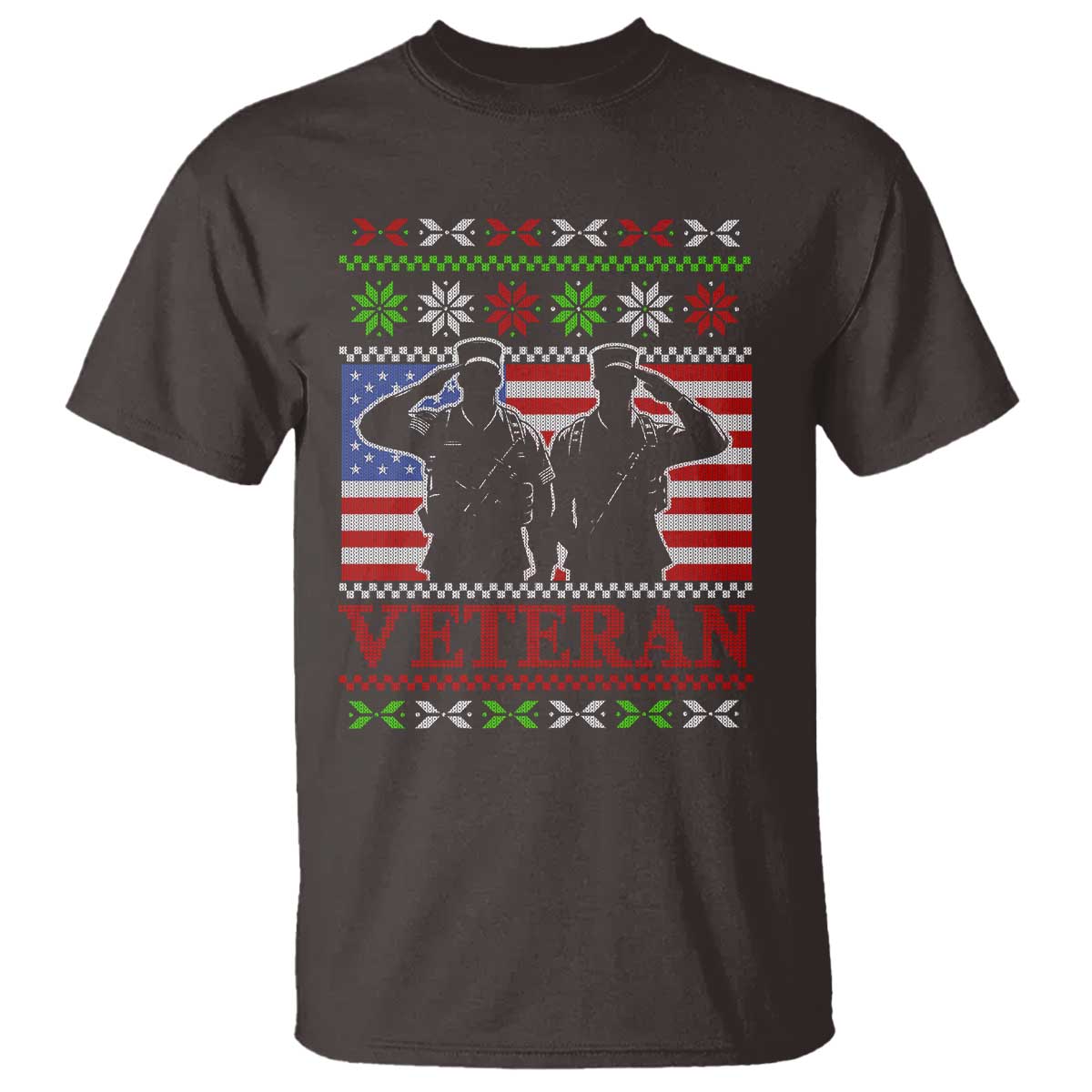 Christmas Veteran T Shirt Soldier America Flag Patriotic - Wonder Print Shop