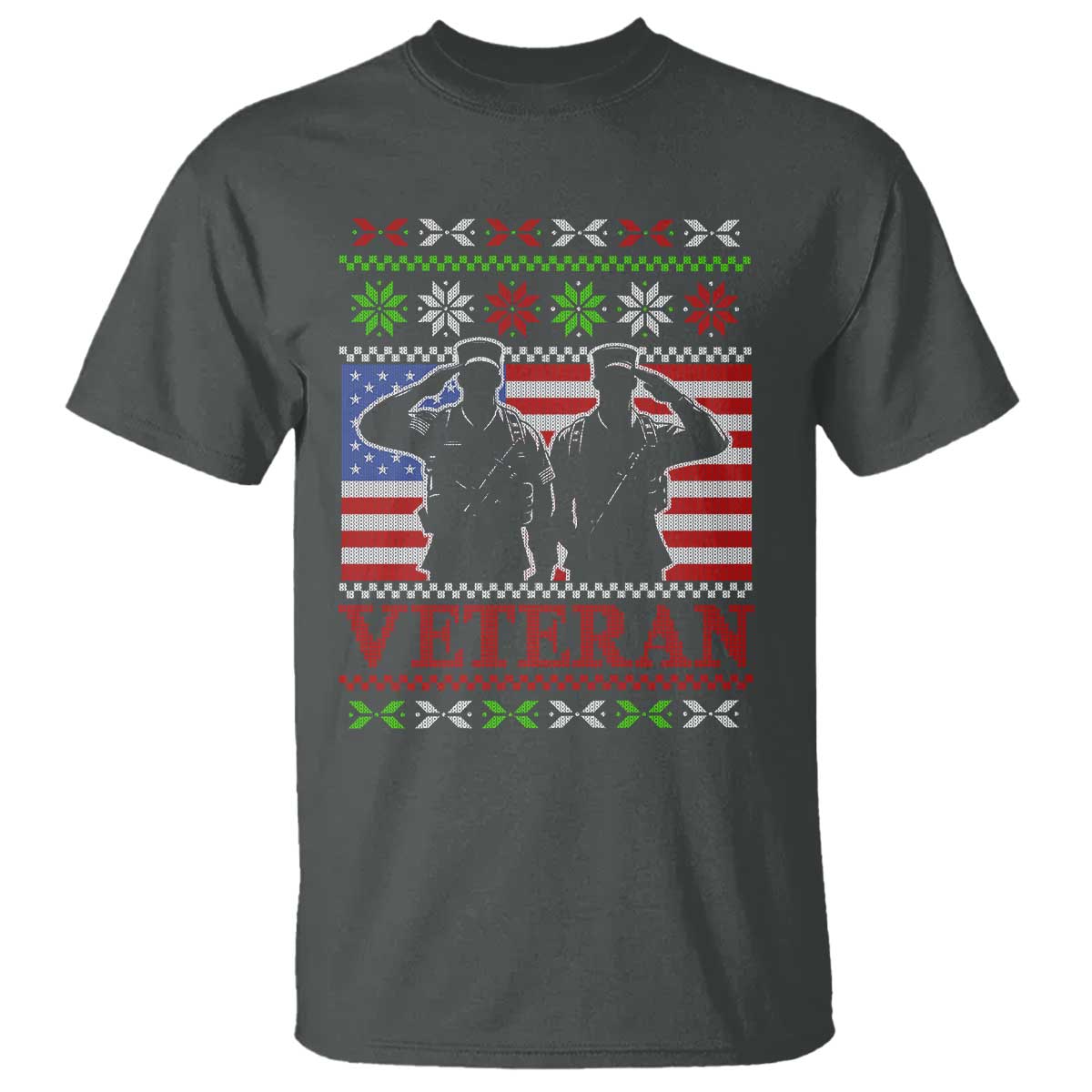 Christmas Veteran T Shirt Soldier America Flag Patriotic - Wonder Print Shop