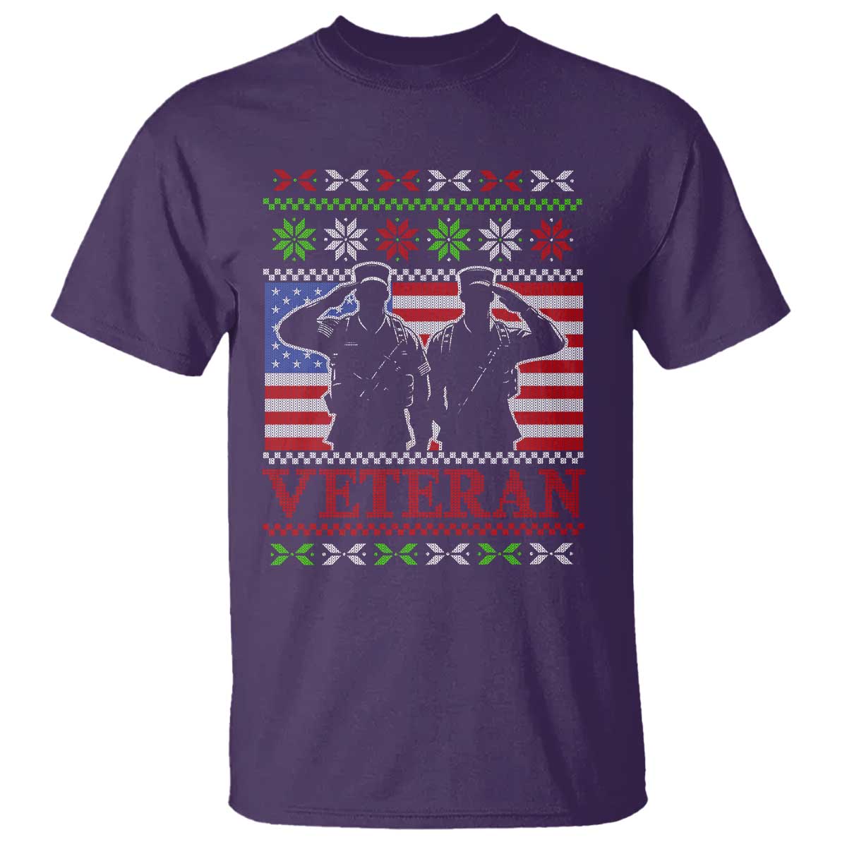 Christmas Veteran T Shirt Soldier America Flag Patriotic - Wonder Print Shop