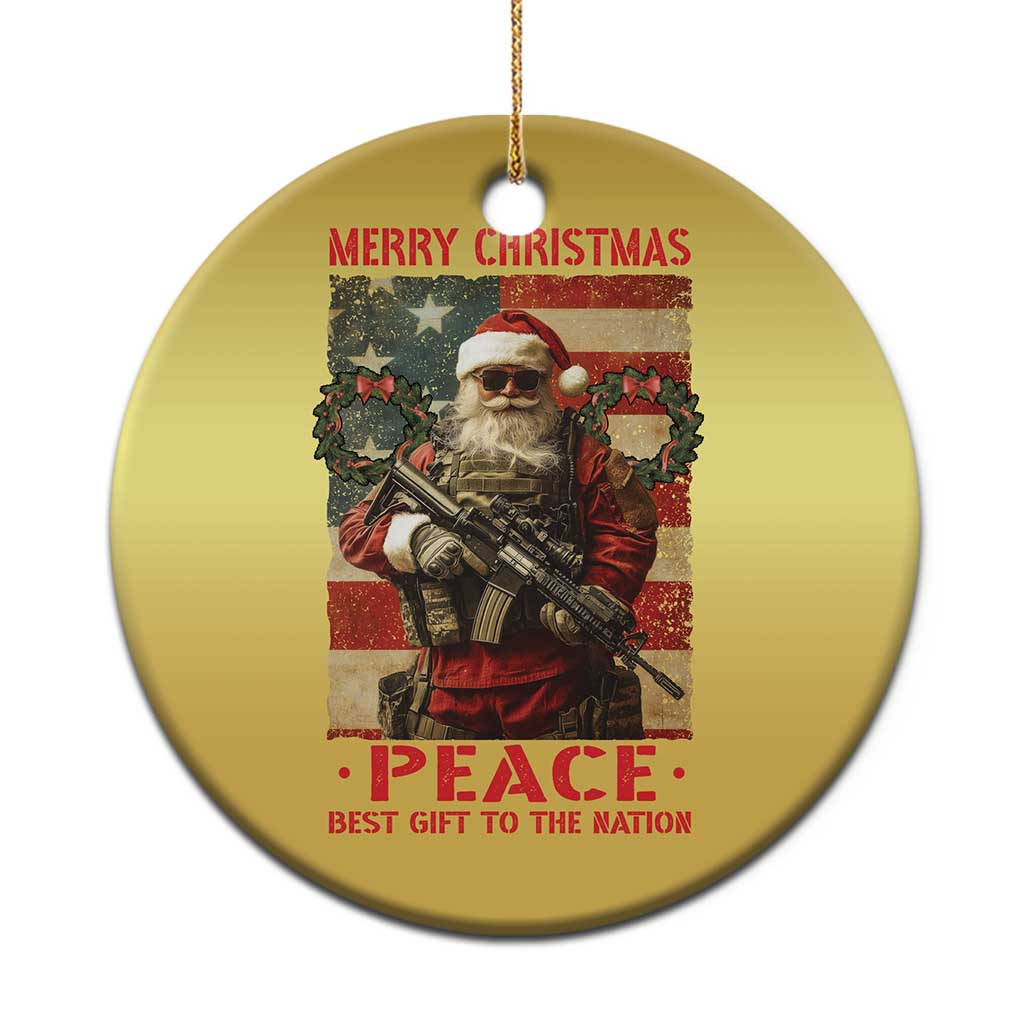 Christmas Veteran Christmas Ornament Peace Best Gift To The Nation Santa Army - Wonder Print Shop