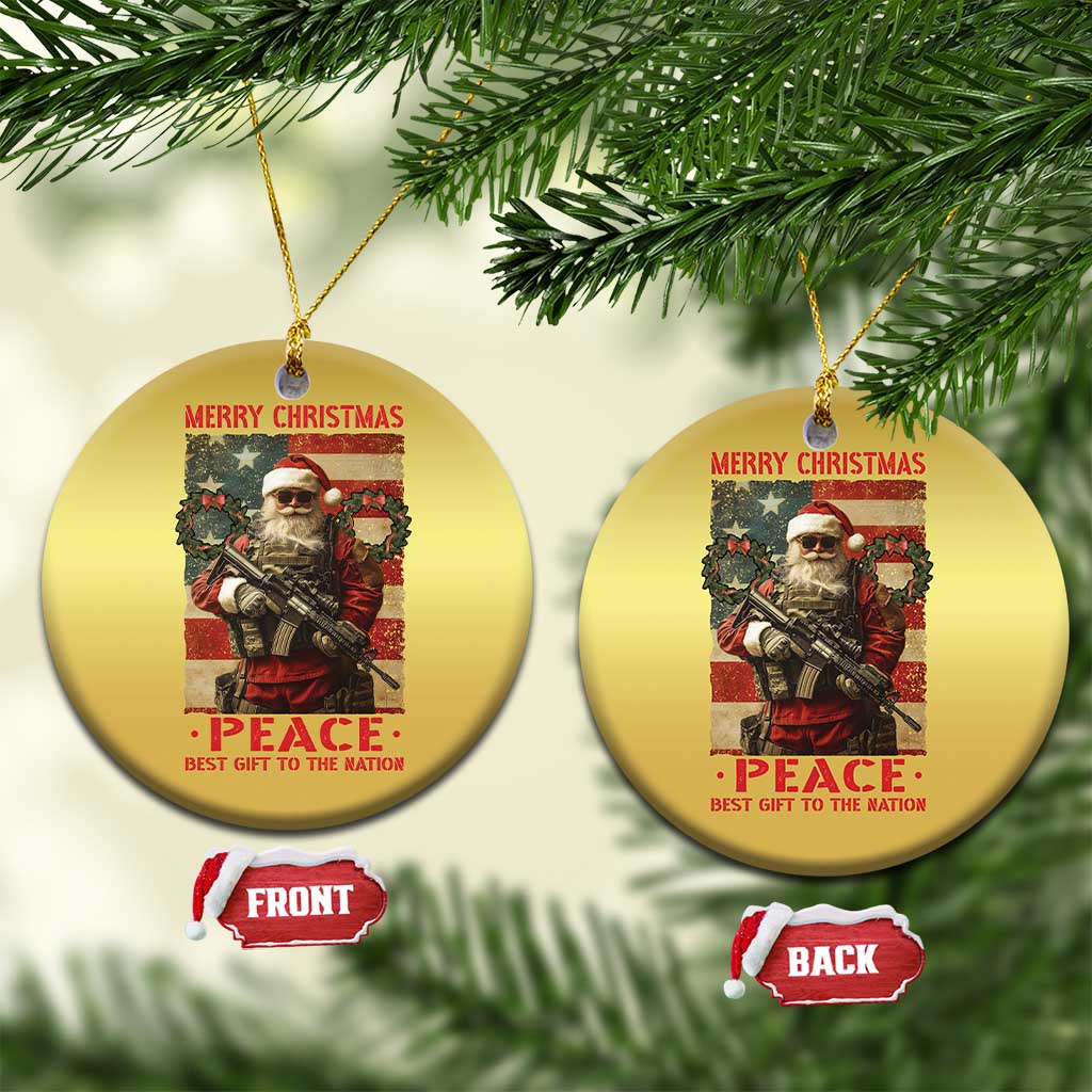 Christmas Veteran Christmas Ornament Peace Best Gift To The Nation Santa Army - Wonder Print Shop