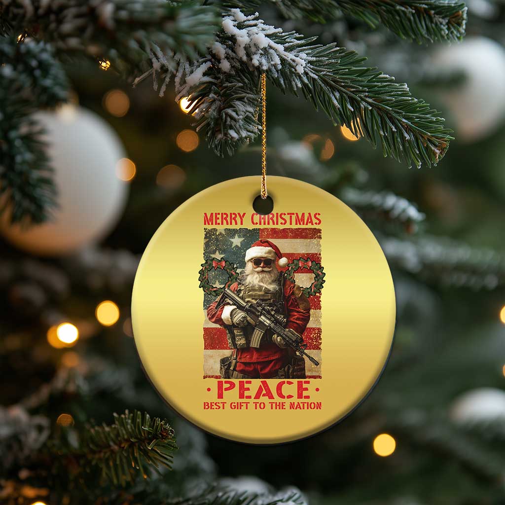 Christmas Veteran Christmas Ornament Peace Best Gift To The Nation Santa Army - Wonder Print Shop