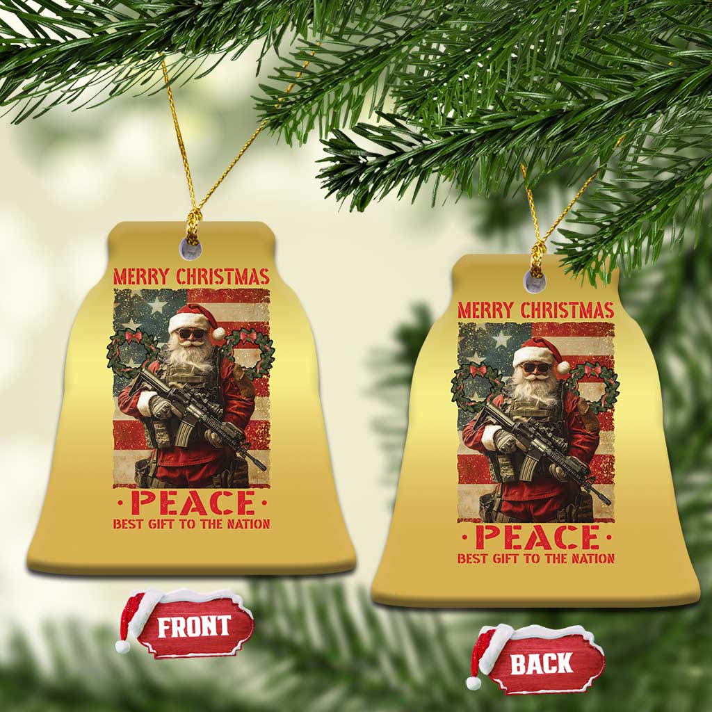 Christmas Veteran Christmas Ornament Peace Best Gift To The Nation Santa Army - Wonder Print Shop