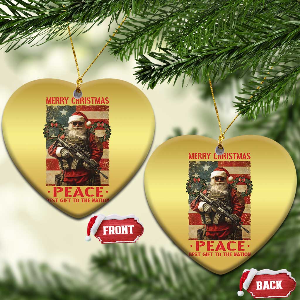 Christmas Veteran Christmas Ornament Peace Best Gift To The Nation Santa Army - Wonder Print Shop