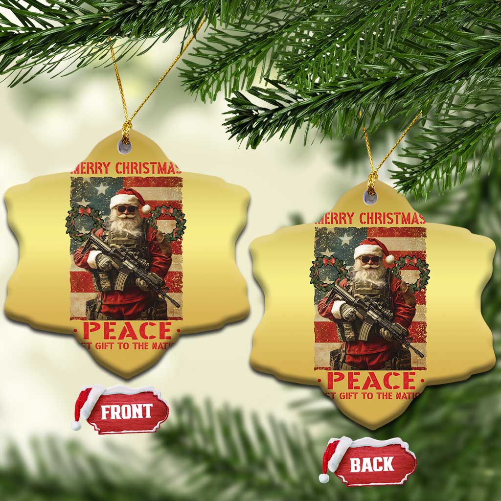 Christmas Veteran Christmas Ornament Peace Best Gift To The Nation Santa Army - Wonder Print Shop