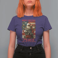 Christmas Veteran T Shirt For Women Peace Best Gift To The Nation Santa Army - Wonder Print Shop