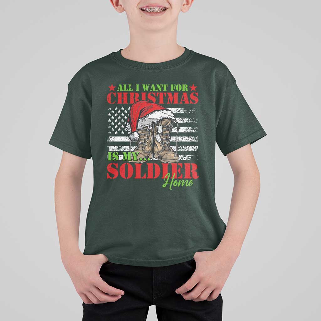 All I Want For Christmas Is My Soldier Home T Shirt For Kid - Wonder Print Shop