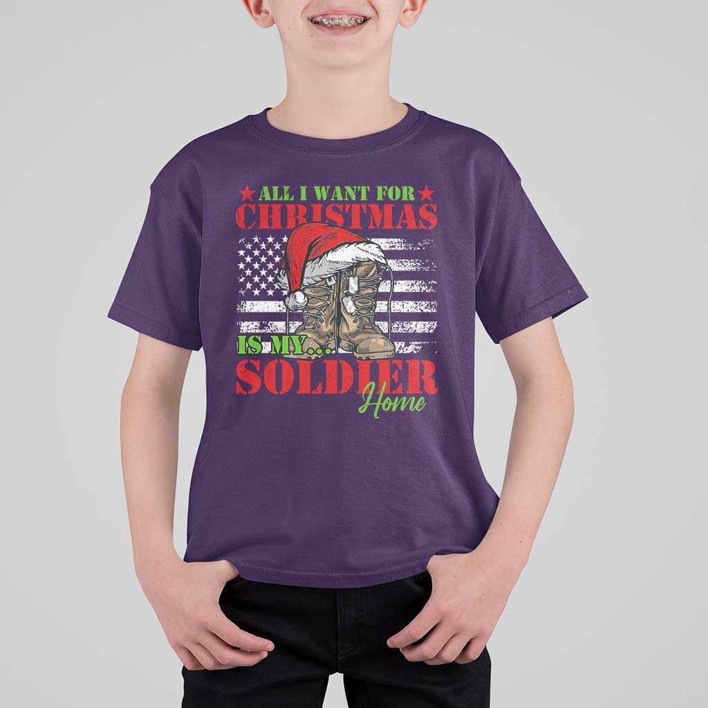 All I Want For Christmas Is My Soldier Home T Shirt For Kid - Wonder Print Shop