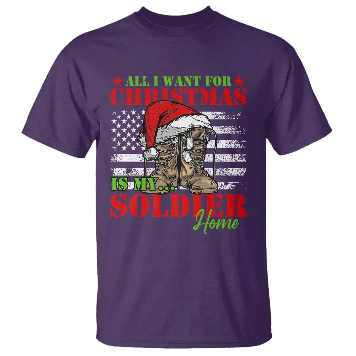 All I Want For Christmas Is My Soldier Home T Shirt - Wonder Print Shop