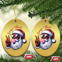 Funny Haitian Xmas Christmas Ornament Jwaye Nwel Creole Cute Black Santa - Wonder Print Shop