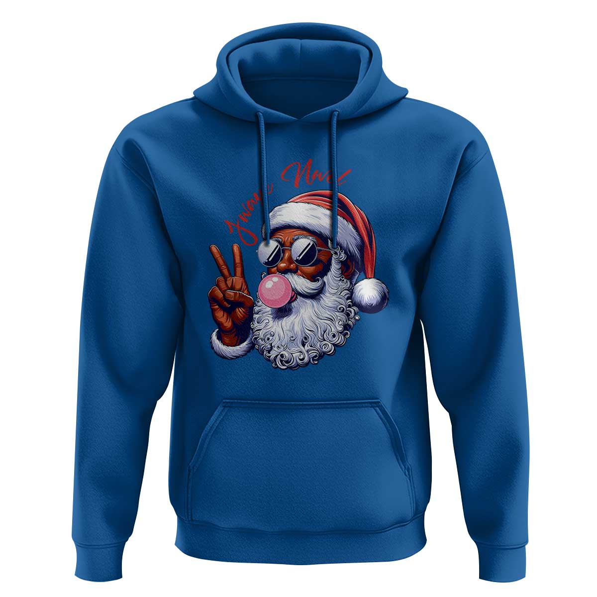 Funny Haitian Christmas Hoodie Jwaye Nwel Creole Cute Black Santa