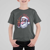 Funny Haitian Christmas T Shirt For Kid Jwaye Nwel Creole Cute Black Santa - Wonder Print Shop