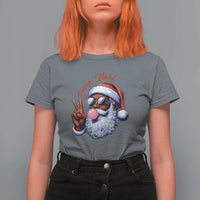 Funny Haitian Christmas T Shirt For Women Jwaye Nwel Creole Cute Black Santa - Wonder Print Shop