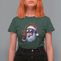 Funny Haitian Christmas T Shirt For Women Jwaye Nwel Creole Cute Black Santa - Wonder Print Shop