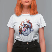 Funny Haitian Christmas T Shirt For Women Jwaye Nwel Creole Cute Black Santa - Wonder Print Shop