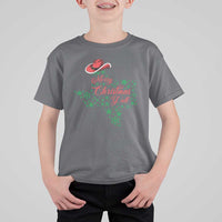 Merry Christmas Y'All Texas Cowboy Santa Hat T Shirt For Kid - Wonder Print Shop