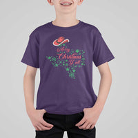 Merry Christmas Y'All Texas Cowboy Santa Hat T Shirt For Kid - Wonder Print Shop