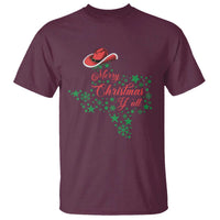 Merry Christmas Y'All Texas Cowboy Santa Hat T Shirt - Wonder Print Shop
