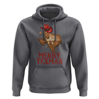 Christmas In Texas Hoodie Merry Texmas Santa Cowboy Hat