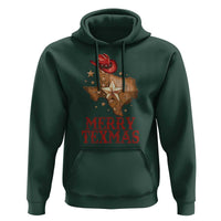 Christmas In Texas Hoodie Merry Texmas Santa Cowboy Hat