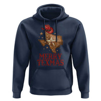 Christmas In Texas Hoodie Merry Texmas Santa Cowboy Hat