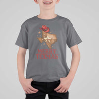 Christmas In Texas T Shirt For Kid Merry Texmas Santa Cowboy Hat - Wonder Print Shop