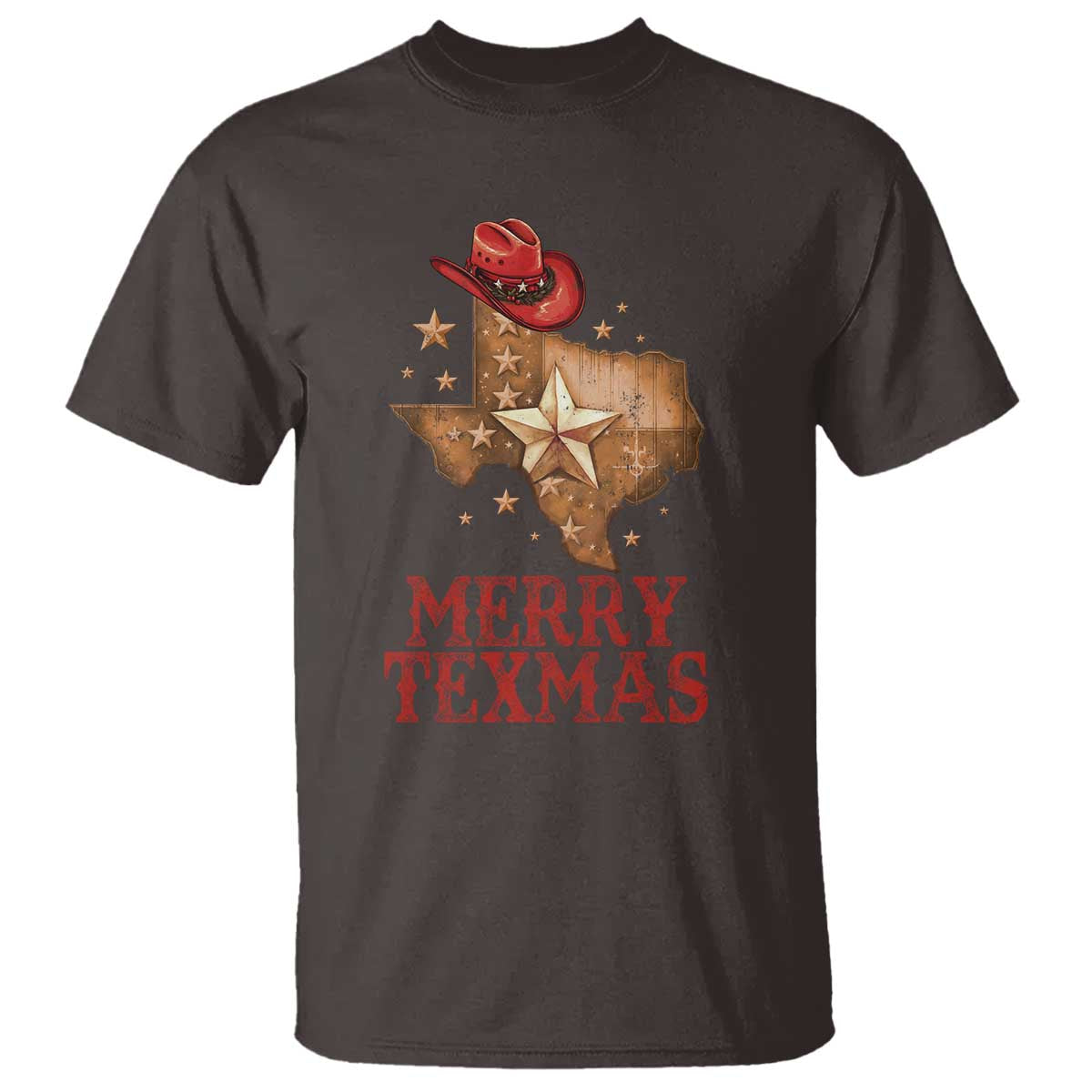 Christmas In Texas T Shirt Merry Texmas Santa Cowboy Hat - Wonder Print Shop